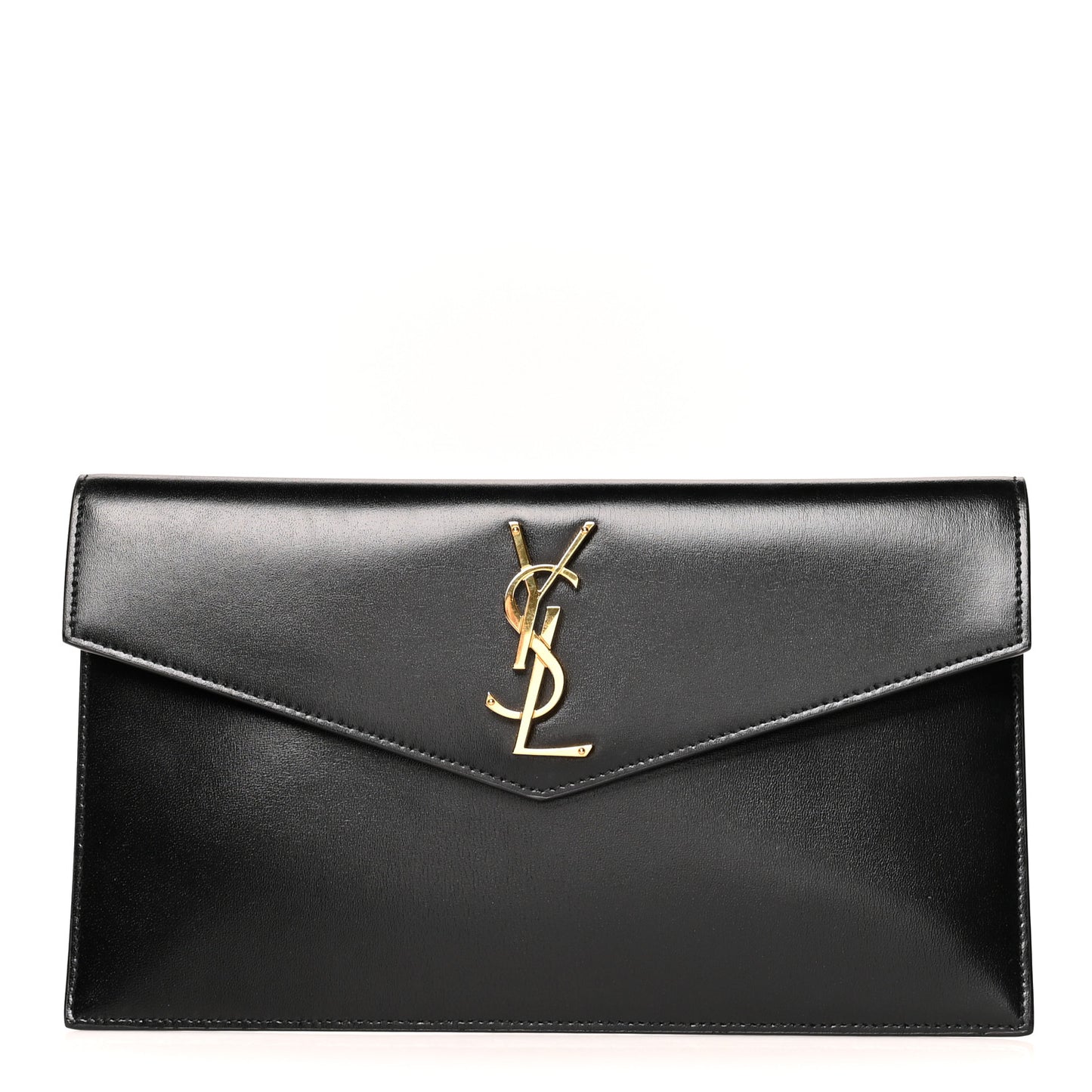 Smooth Shiny Calfskin Monogram Uptown Pouch Black