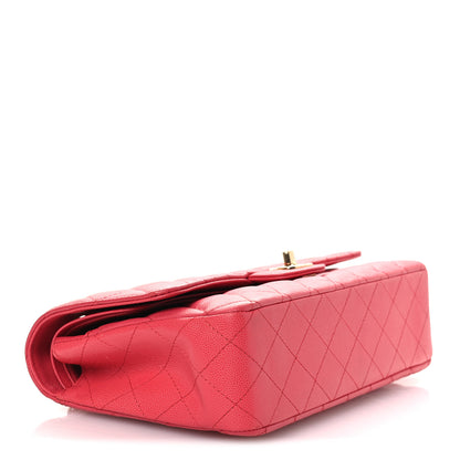 Chanel Caviar Quilted Medium Double Flap Dark Pink 4 of 12