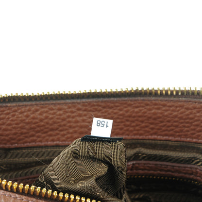 Prada Vitello Daino Shopping Satchel Bruciato 8 of 8