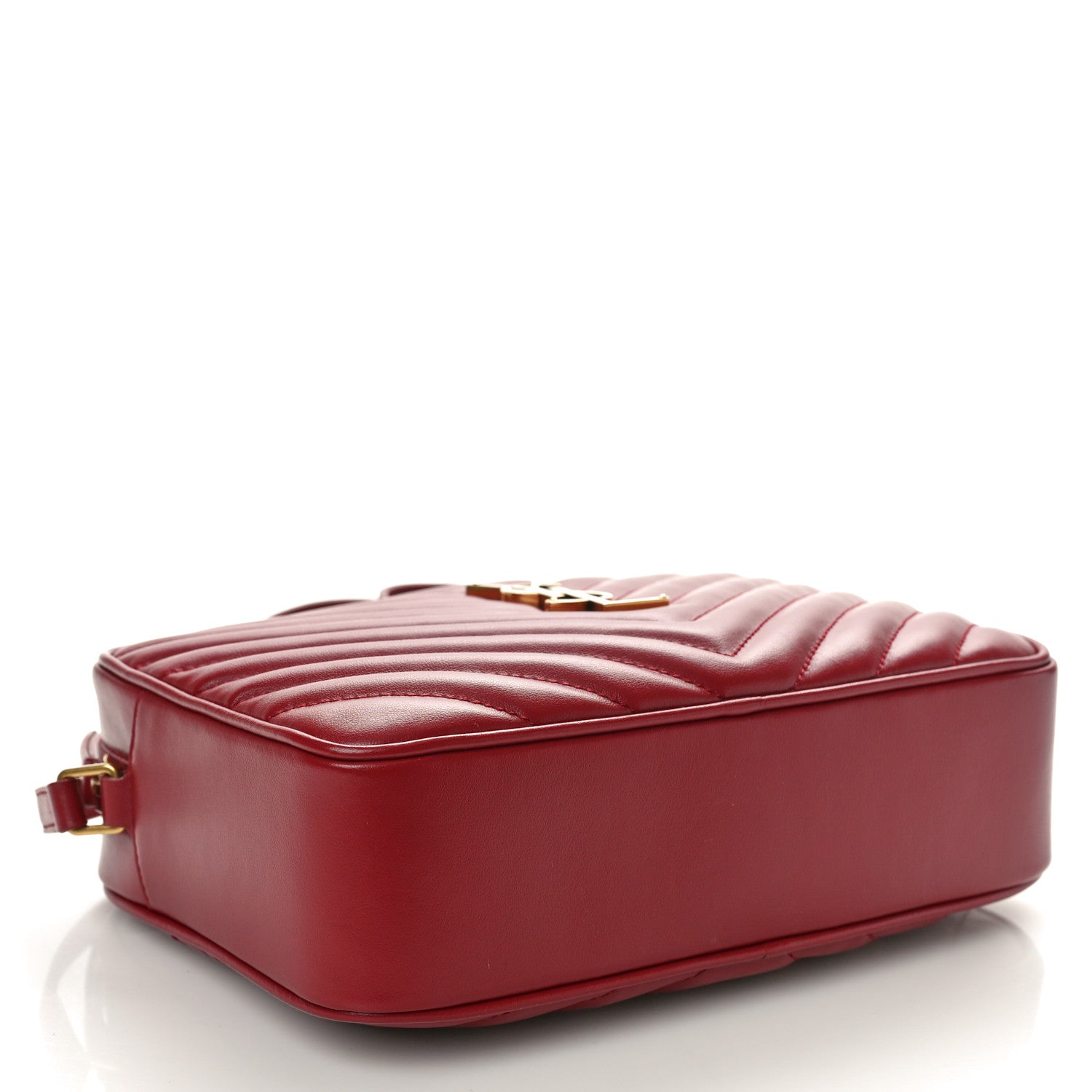 Saint Laurent Calfskin Matelasse Monogram Lou Camera Bag Opyum Red 4 of 10