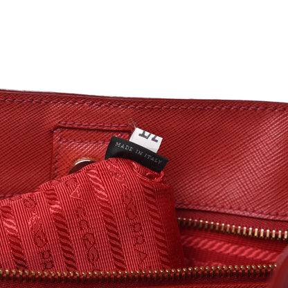 Prada Saffiano Lux Large Tote Fuoco 7 of 15