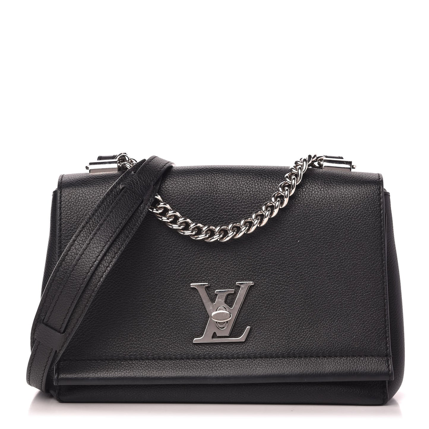 Calfskin Lockme II Chain Bag BB Black