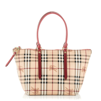 Burberry Haymarket Check Small Salisbury Tote Military Red 1 of 7