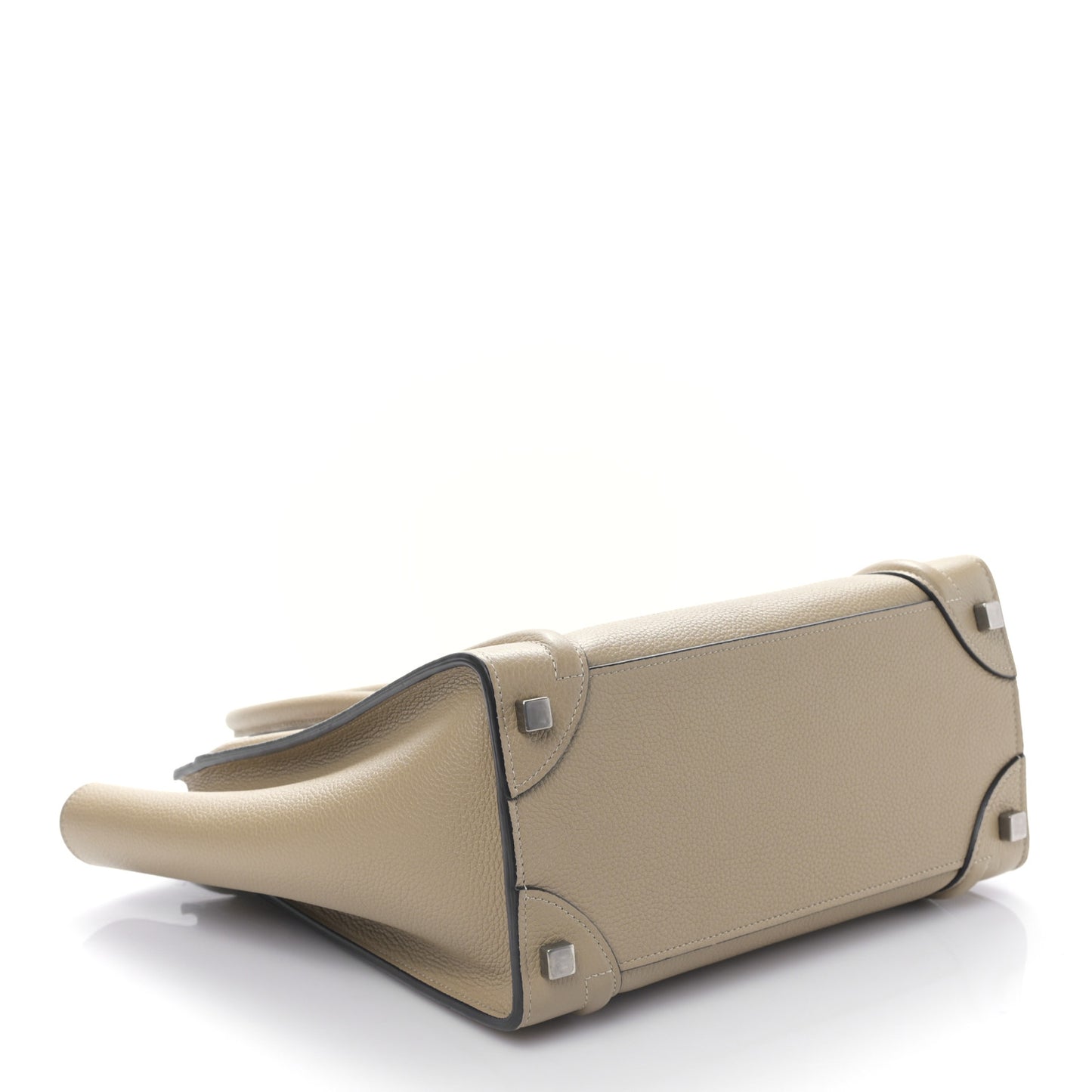 Drummed Calfskin Micro Luggage Dune