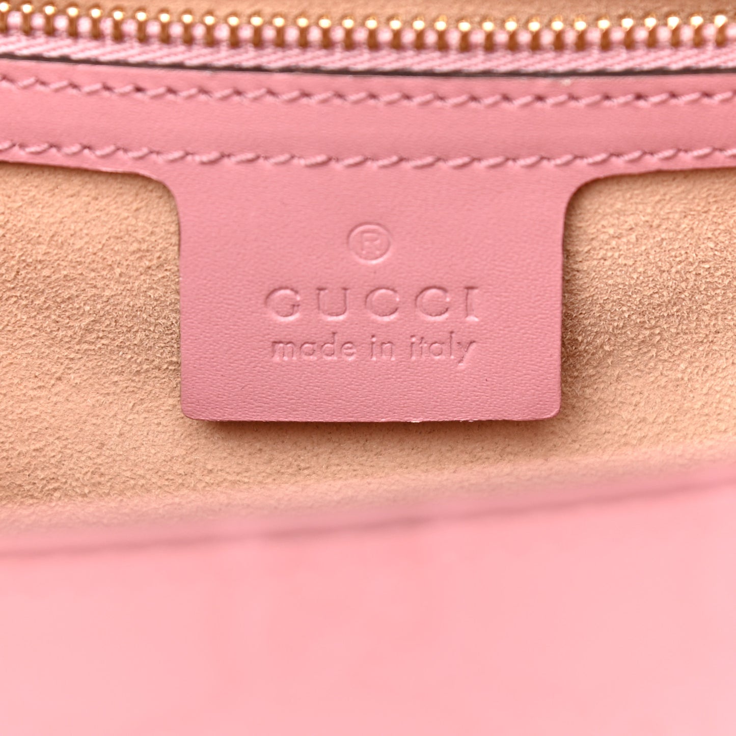 Guccissima Signature Medium Padlock Shoulder Bag Rose Baby Candy