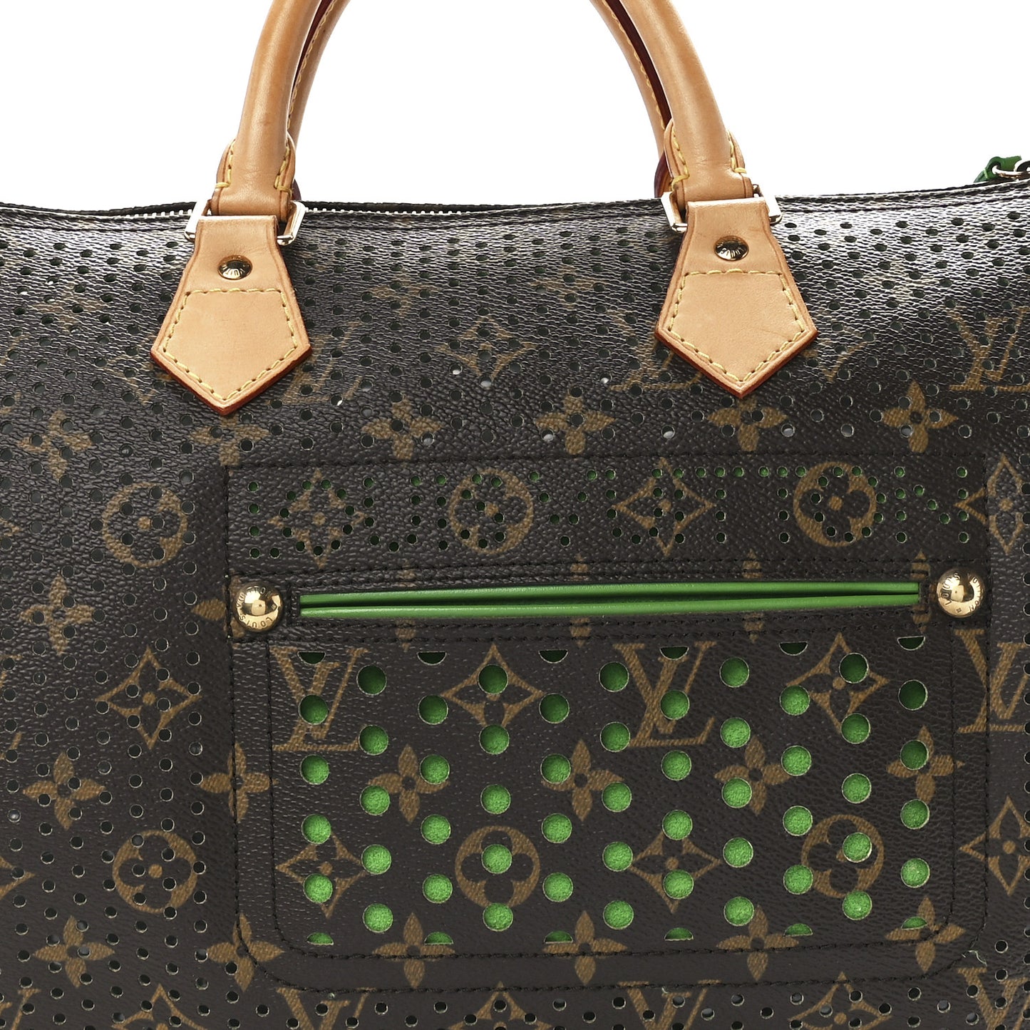 Monogram Perforated Speedy 30 Green