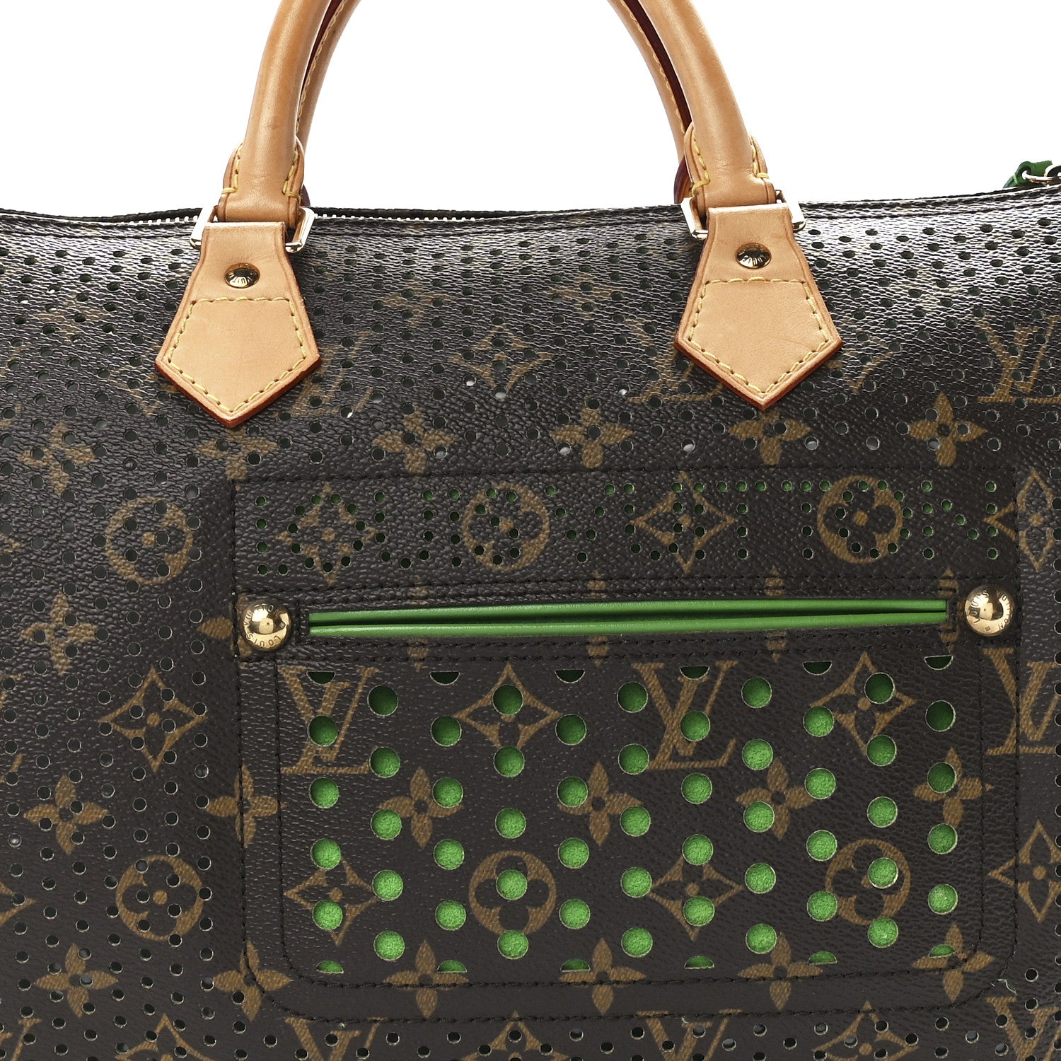 Louis Vuitton Monogram Perforated Speedy 30 Green 8 of 11