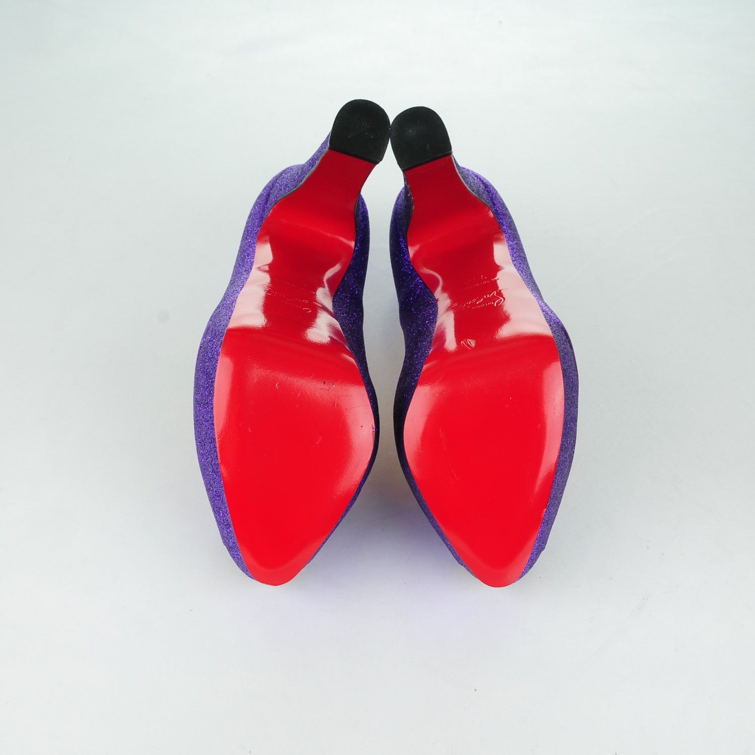 Christian Louboutin Glitter Bambou 140 Pumps 35.5 Purple 5 of 13
