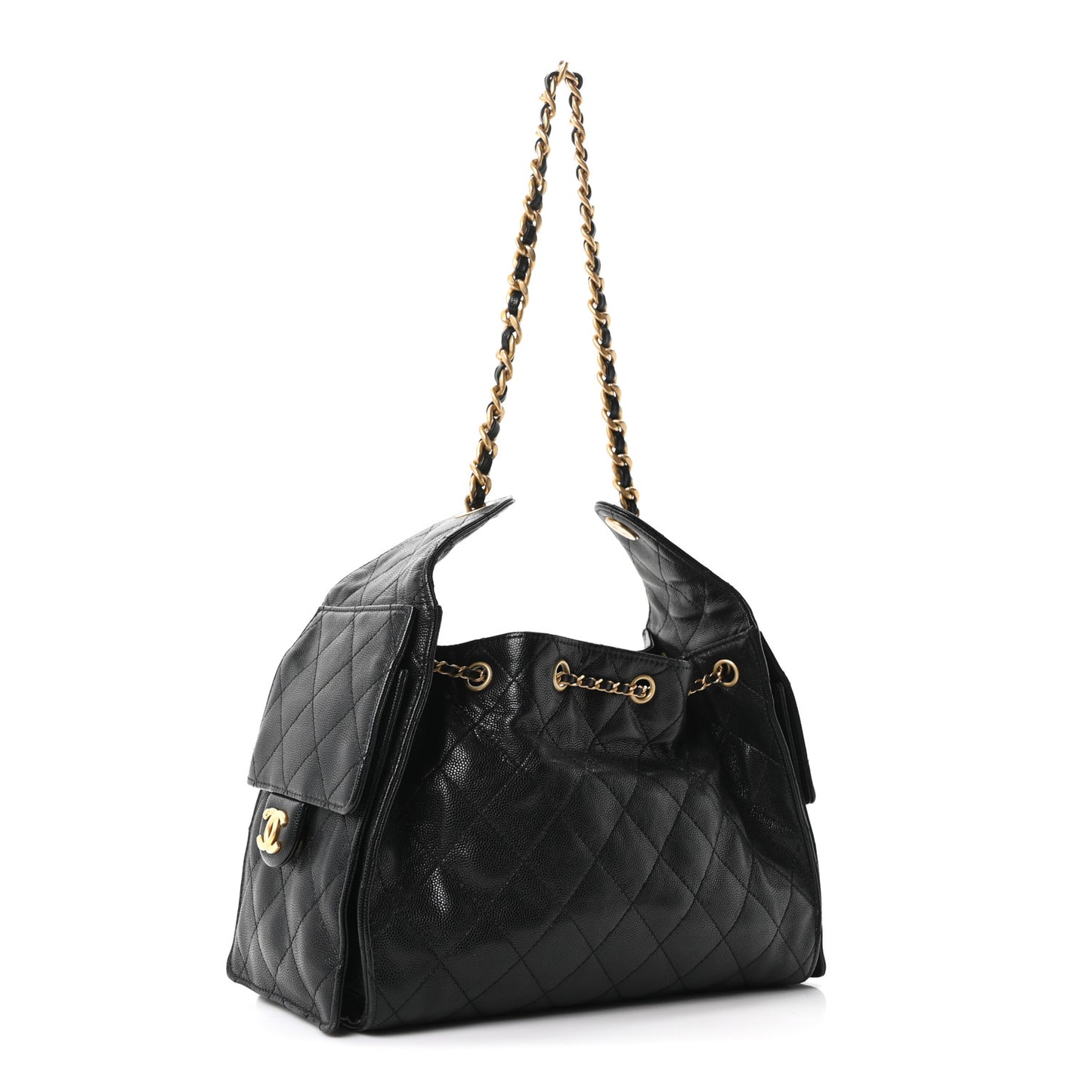 Caviar Quilted Small Chanel 25 Handbag Black