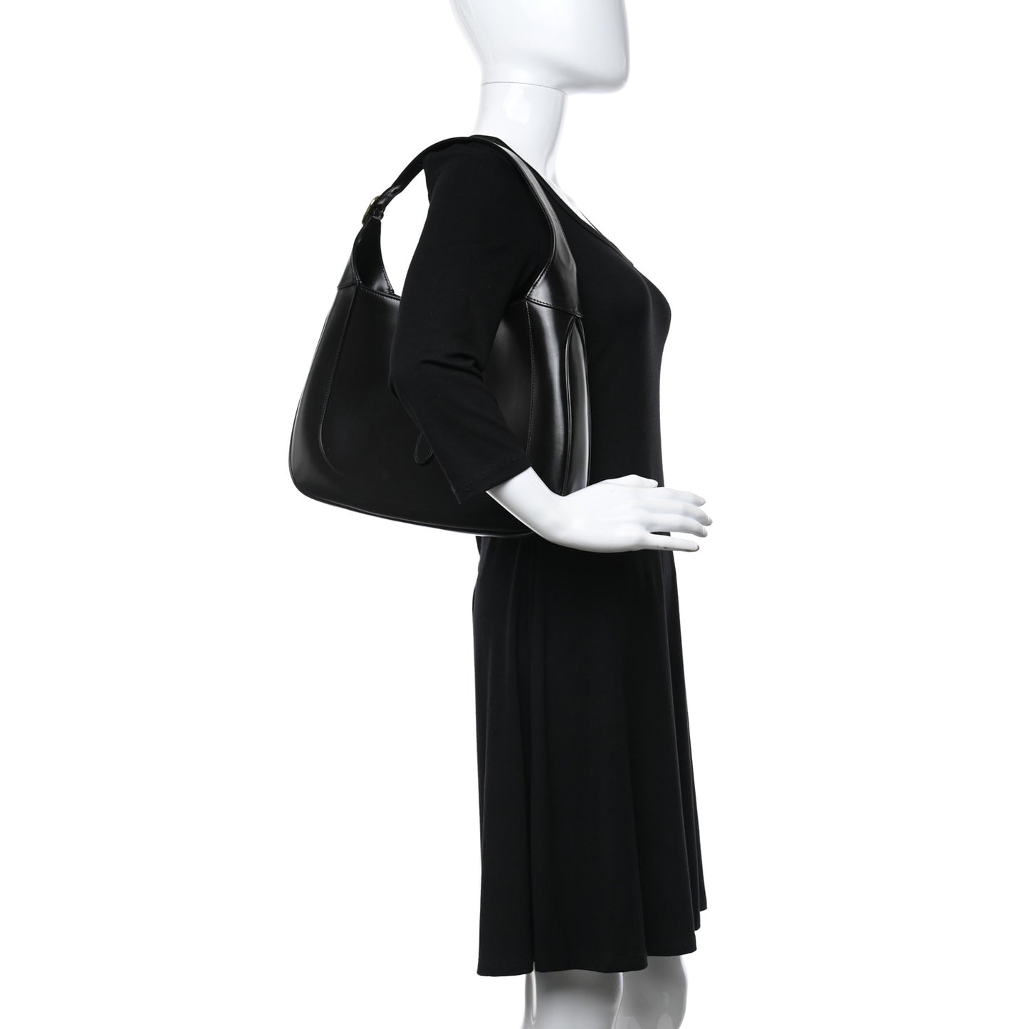 Boarded Dyana Lux Calfskin Medium Jackie 1961 Hobo Black