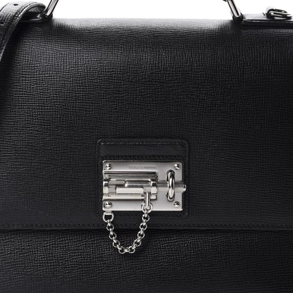 Dolce & Gabbana Calfskin Embossed Large Monica Top Handle Bag Black 11 of 11