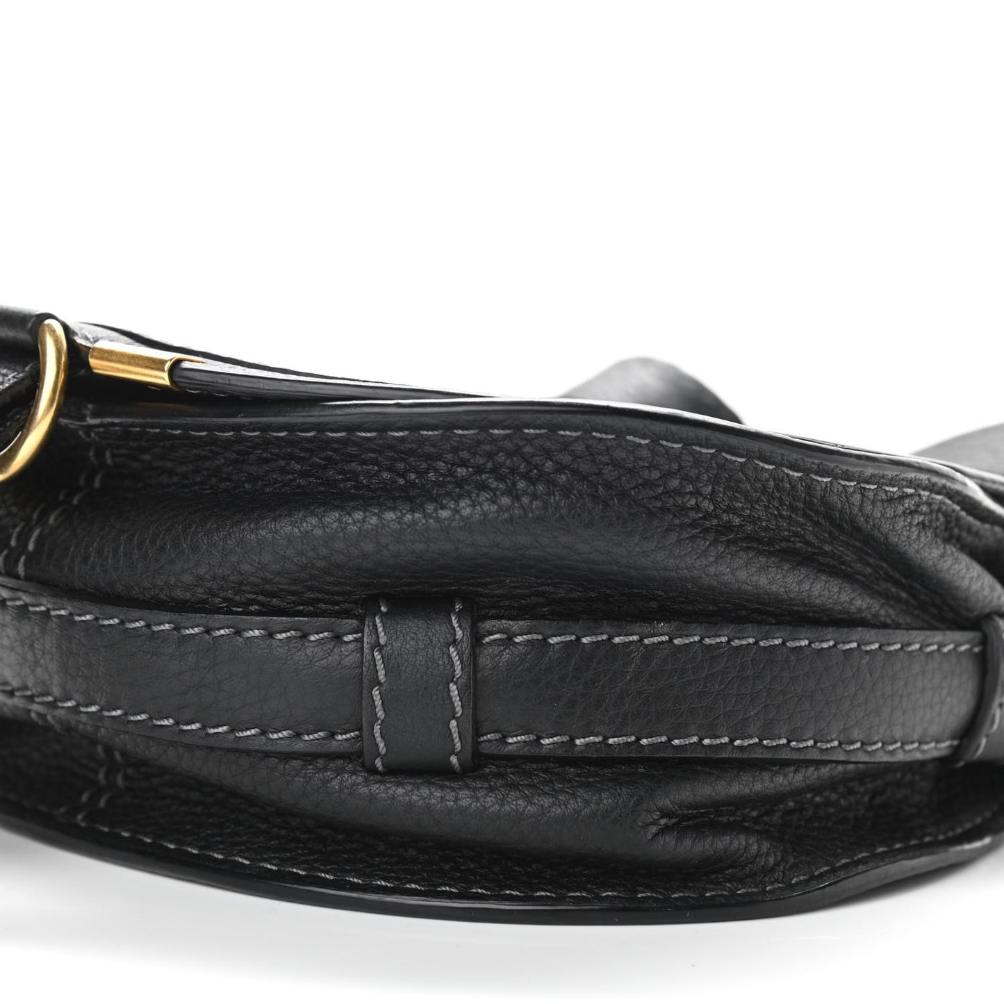 Calfskin Mini Marcie Round Crossbody Bag Black
