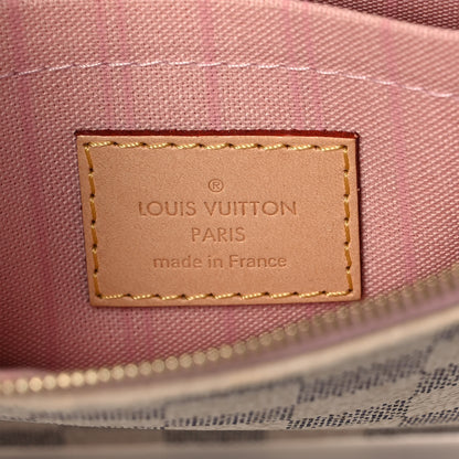 Louis Vuitton Damier Azur Neverfull MM GM Pochette Rose Ballerine 6 of 7
