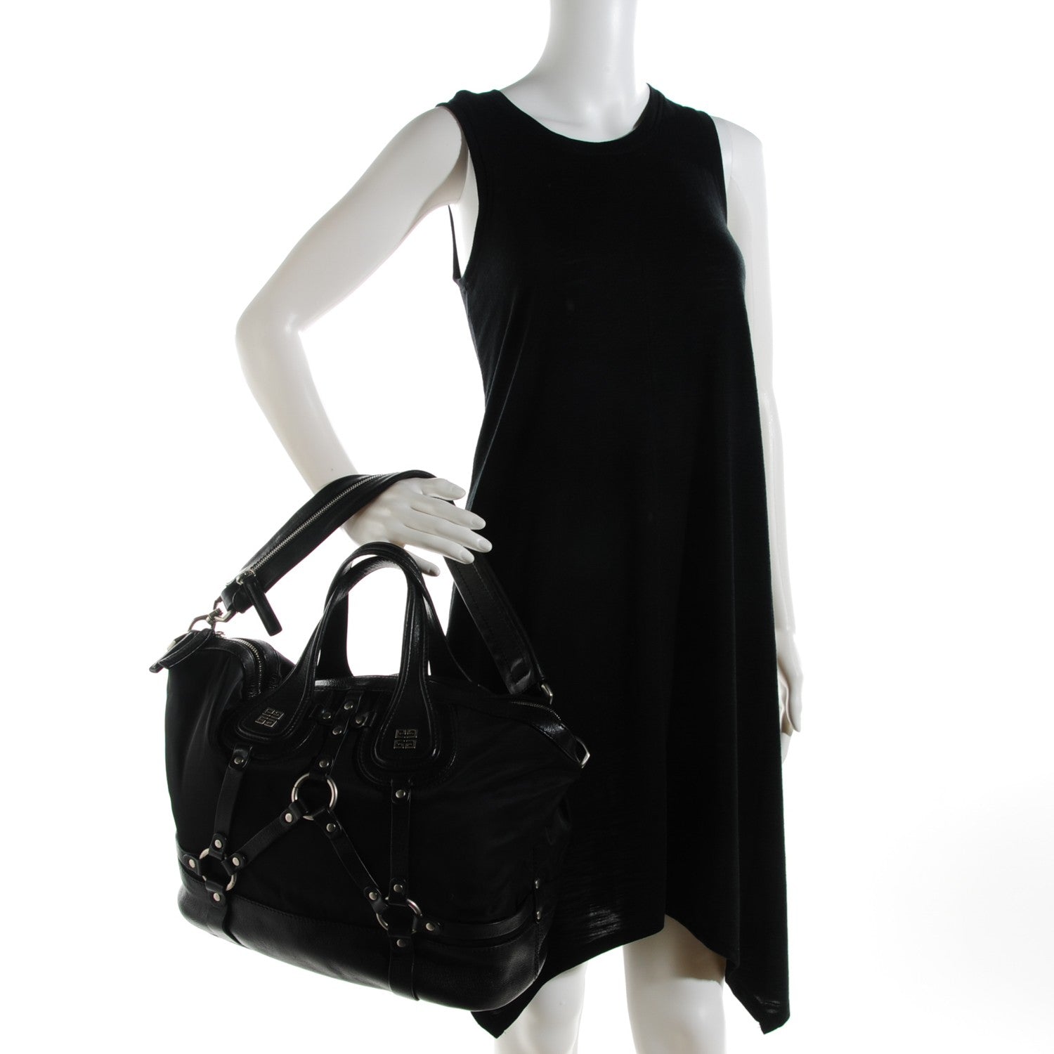 Givenchy Nylon Calfskin Medium Harness Nightingale Black 2 of 8
