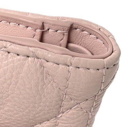 Christian Dior Grained Calfskin Supple Cannage Caro Dahlia Wallet Powder Pink 12 of 13
