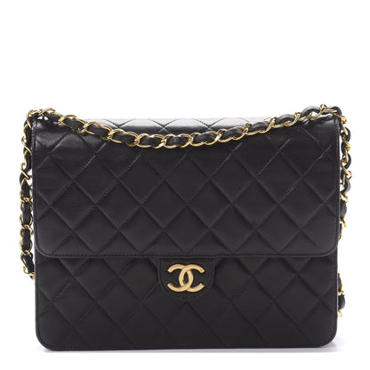 Chanel Lambskin Quilted Small Single Flap Black 1 of 12