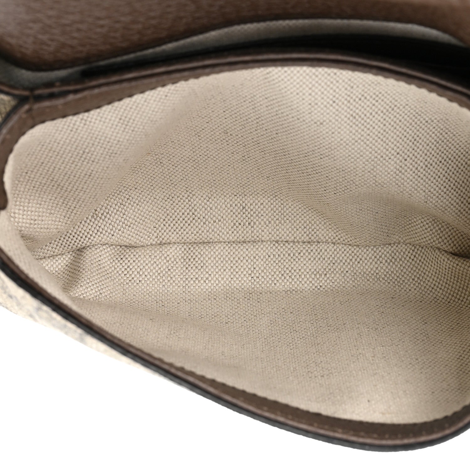 Gucci GG Supreme Monogram Textured Dollar Calfskin Blondie Belt Bag 85 34 Beige Ebony New Acero 5 of 11
