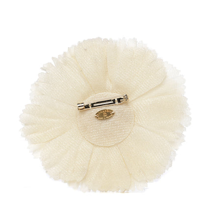 Chanel Camellia Poppy Flower Brooch Beige 2 of 3