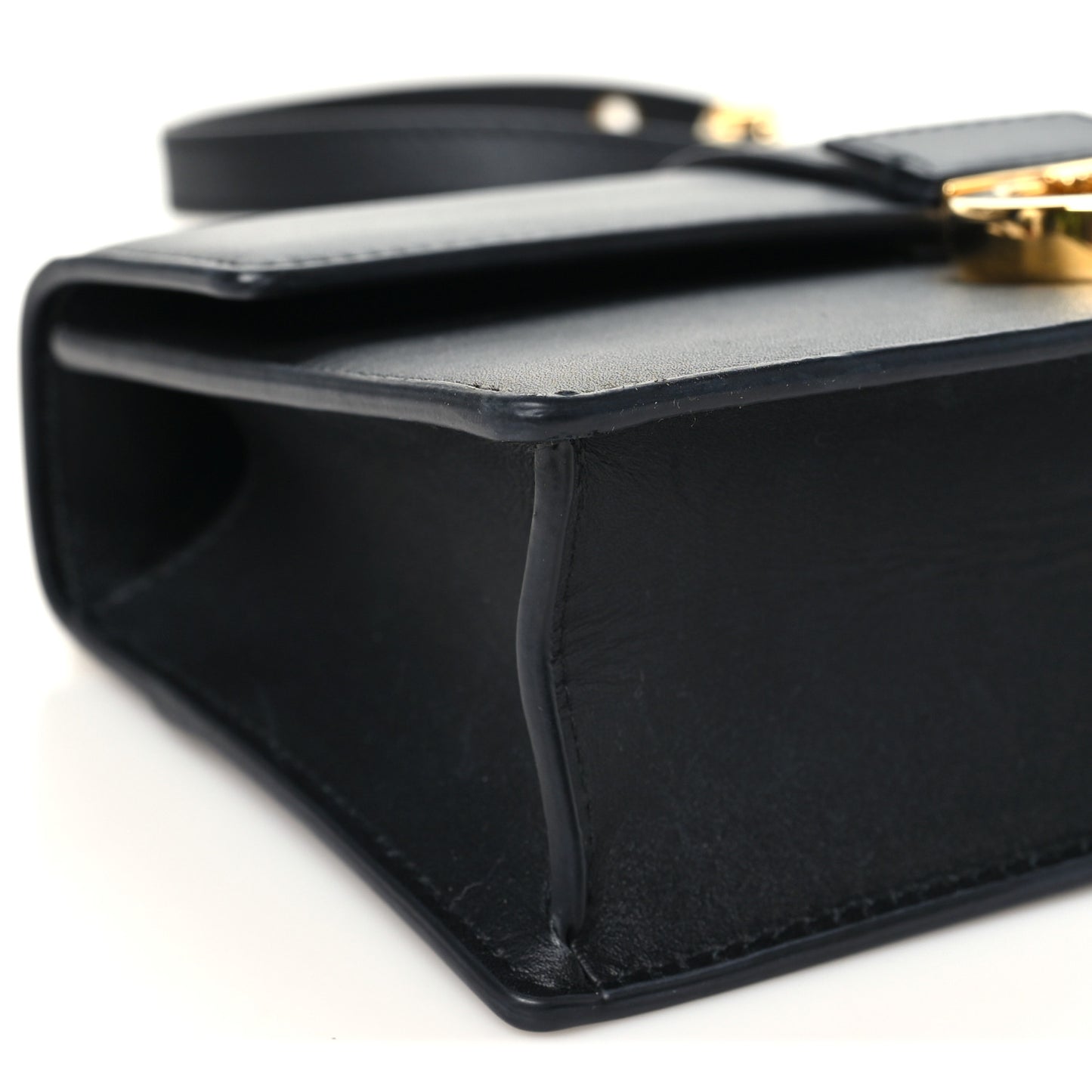 Calfskin 30 Montaigne East West Chain Flap Bag Black
