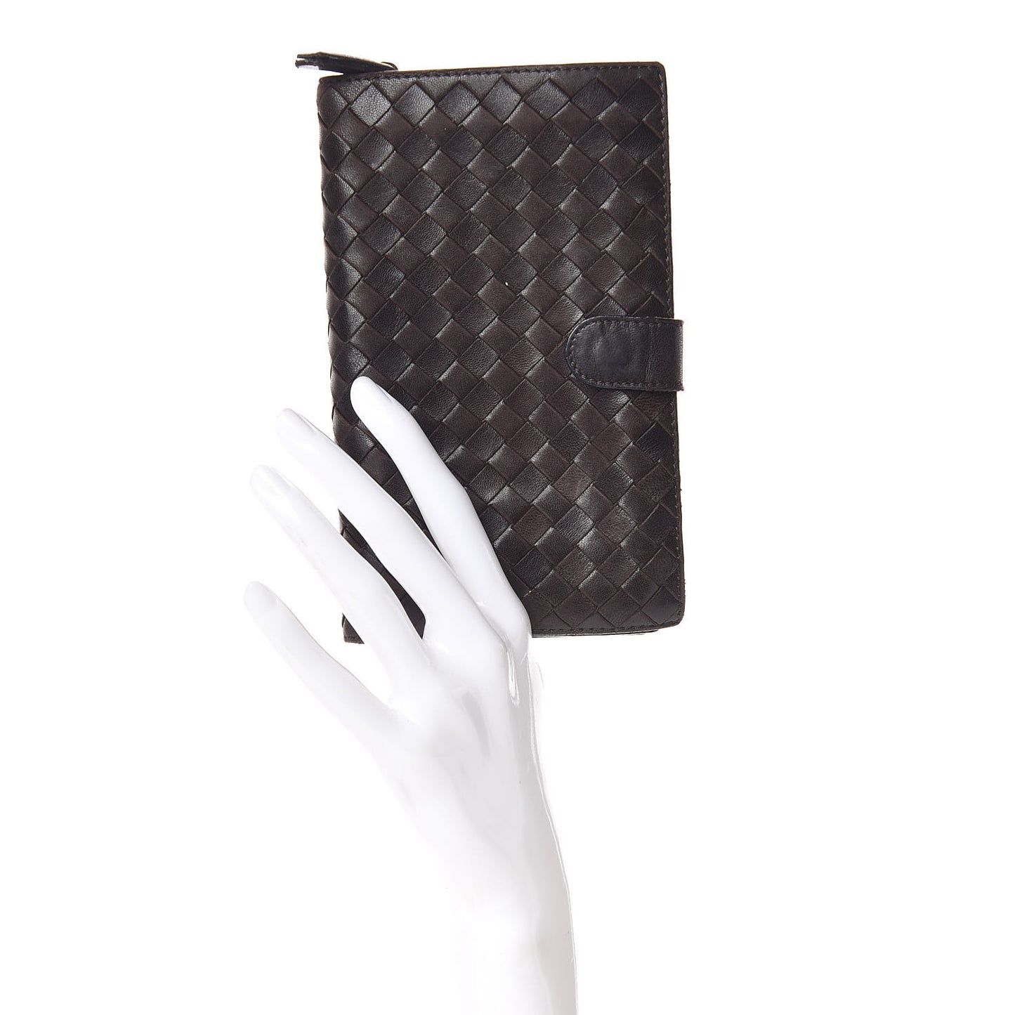 Nappa Intrecciato Continental Wallet Ebano