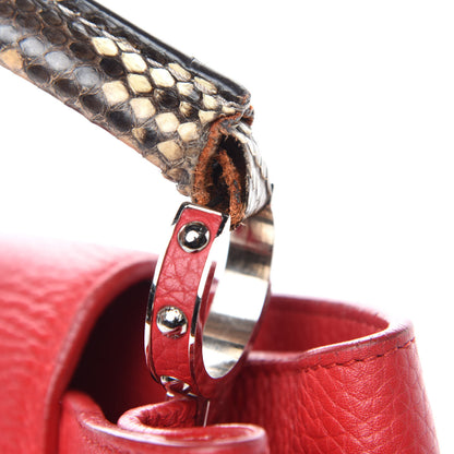 Louis Vuitton Taurillon Snakeskin Capucines MM Rubis 19 of 20