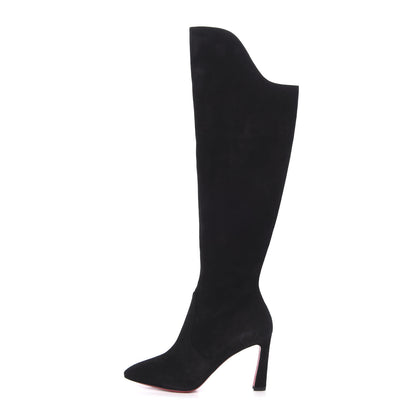 Christian Louboutin Suede Eleonor Tall Boots 38.5 Black 1 of 7
