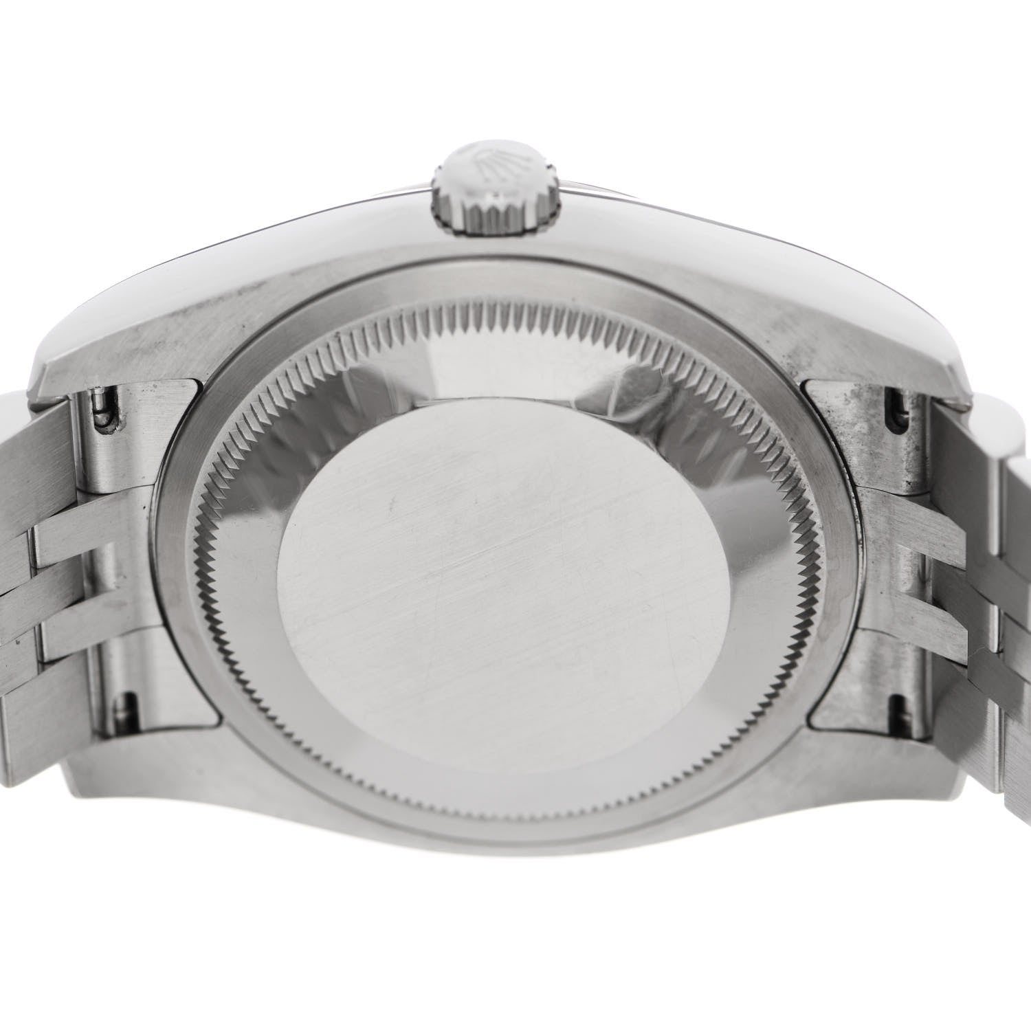 Rolex Stainless Steel 18K White Gold Diamond 36mm Oyster Perpetual Datejust Watch Silver 116234 4 of 5