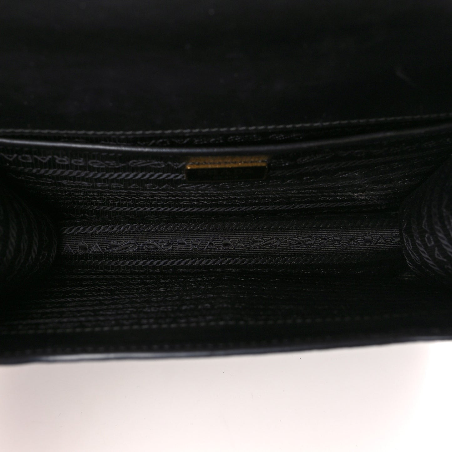 Saffiano Chain Shoulder Bag White Black