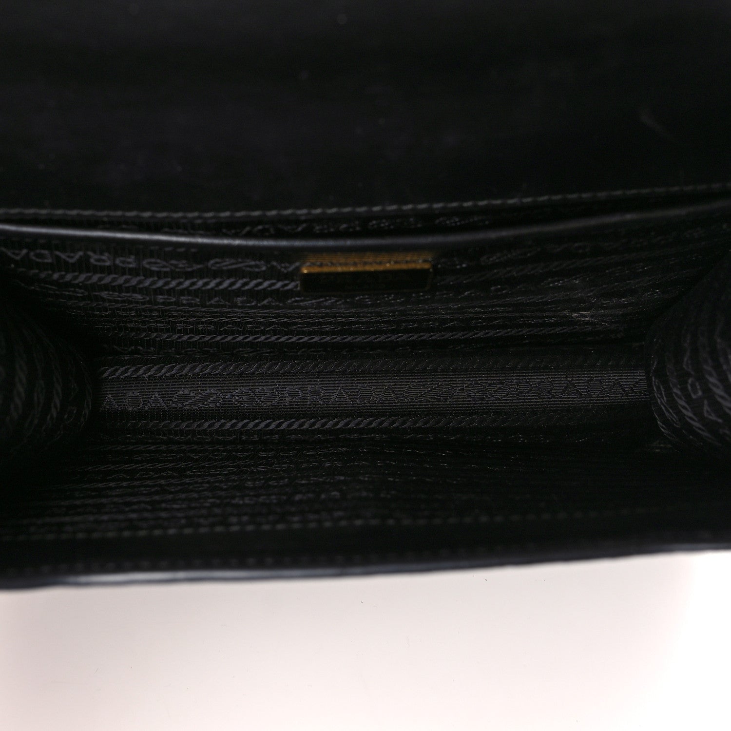 Prada Saffiano Chain Shoulder Bag White Black 5 of 8