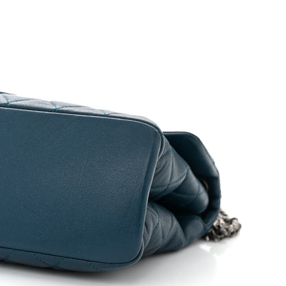 Chanel Goatskin Quilted Medium Flap Blue 10 of 10