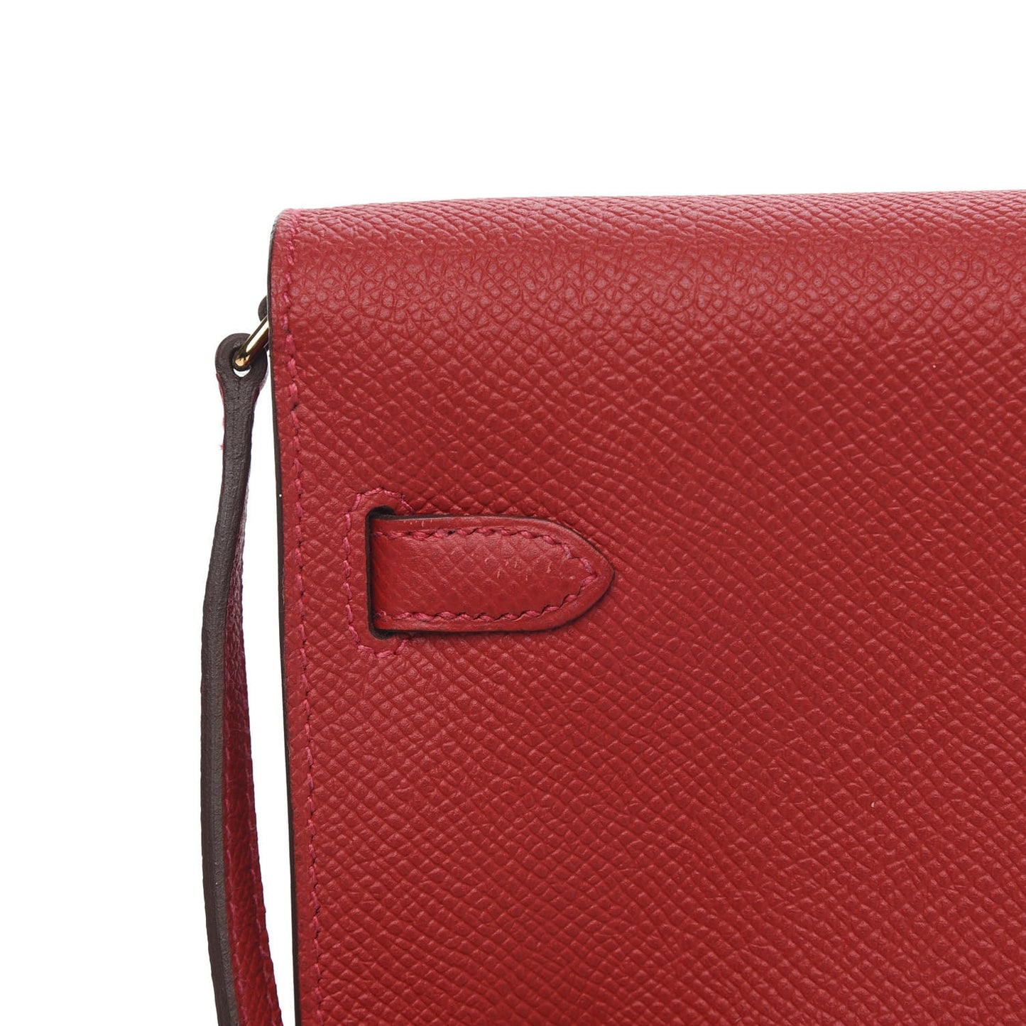 Epsom Kelly Wallet To Go Rouge Casaque