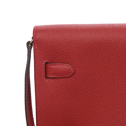 Hermes Epsom Kelly Wallet To Go Rouge Casaque 10 of 12