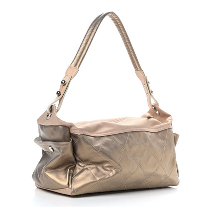 Chanel Coated Canvas Paris Biarritz Hobo Gold 2 of 8