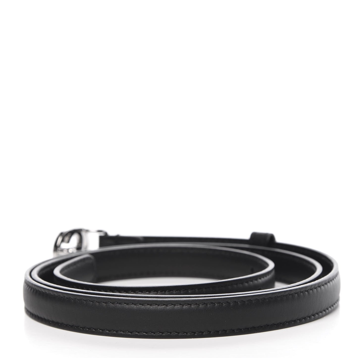 Moon Calfskin Nickel Interlocking G 20mm Belt 95 38 Black