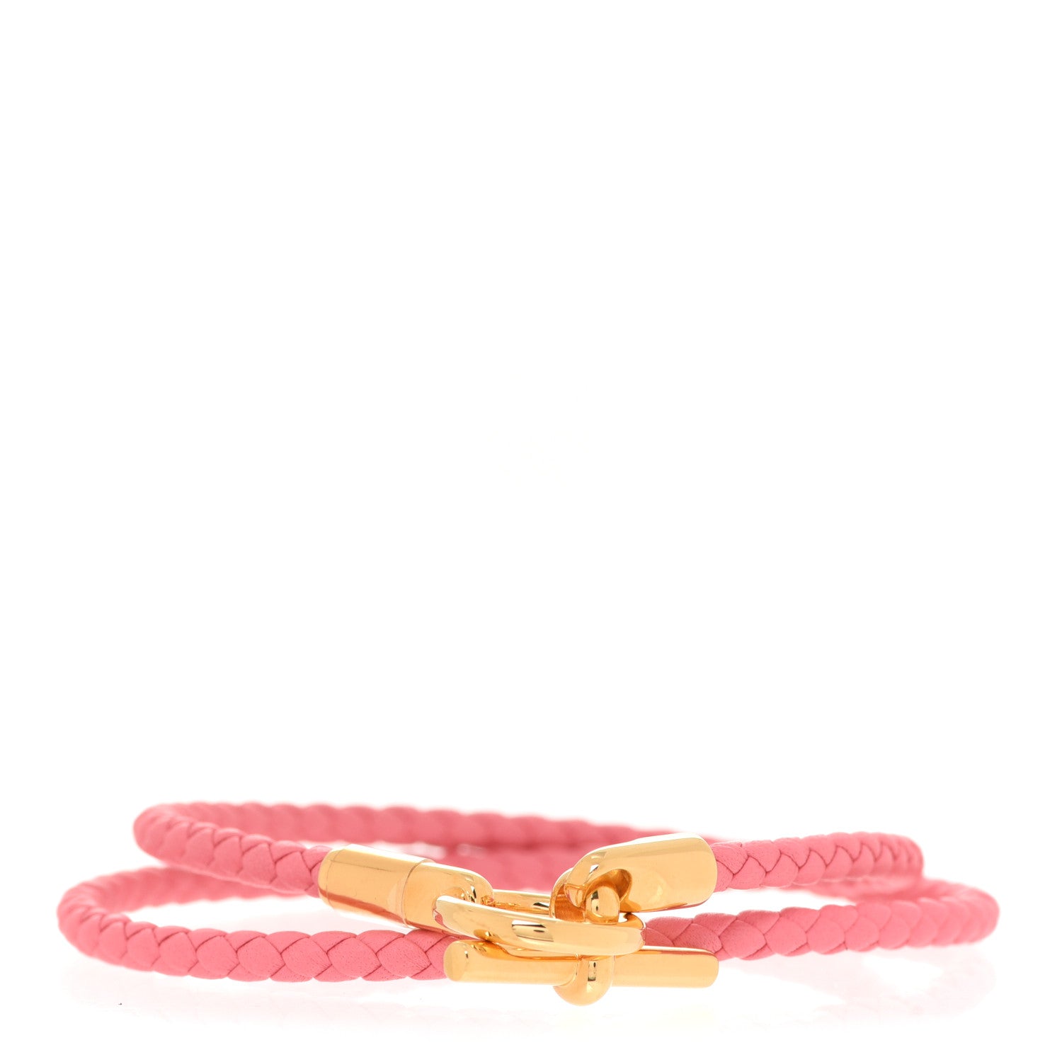 Hermes Swift Glenan Double Tour Bracelet T2 Rose Ete 1 of 5