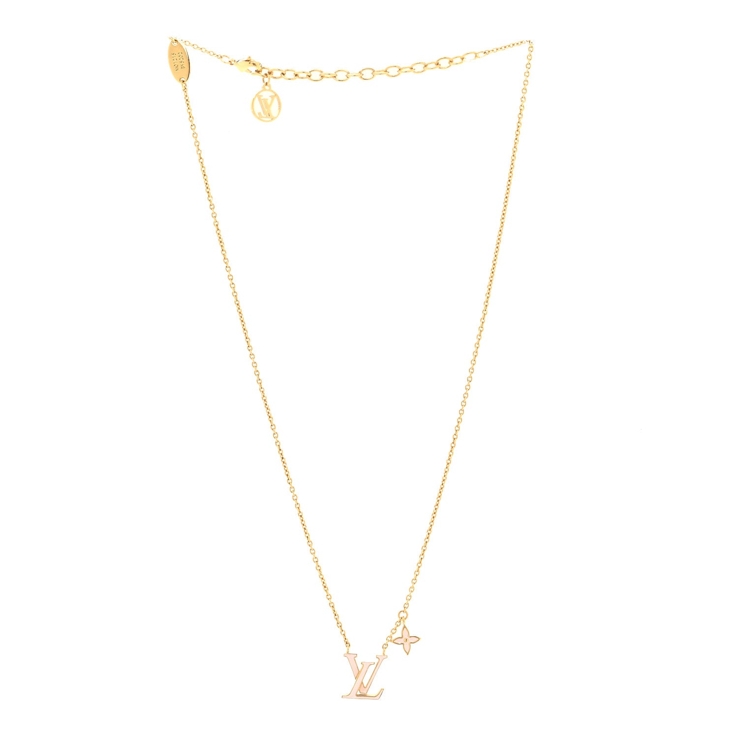 Louis Vuitton Enamel LV Iconic Necklace Gold Pink 3 of 6