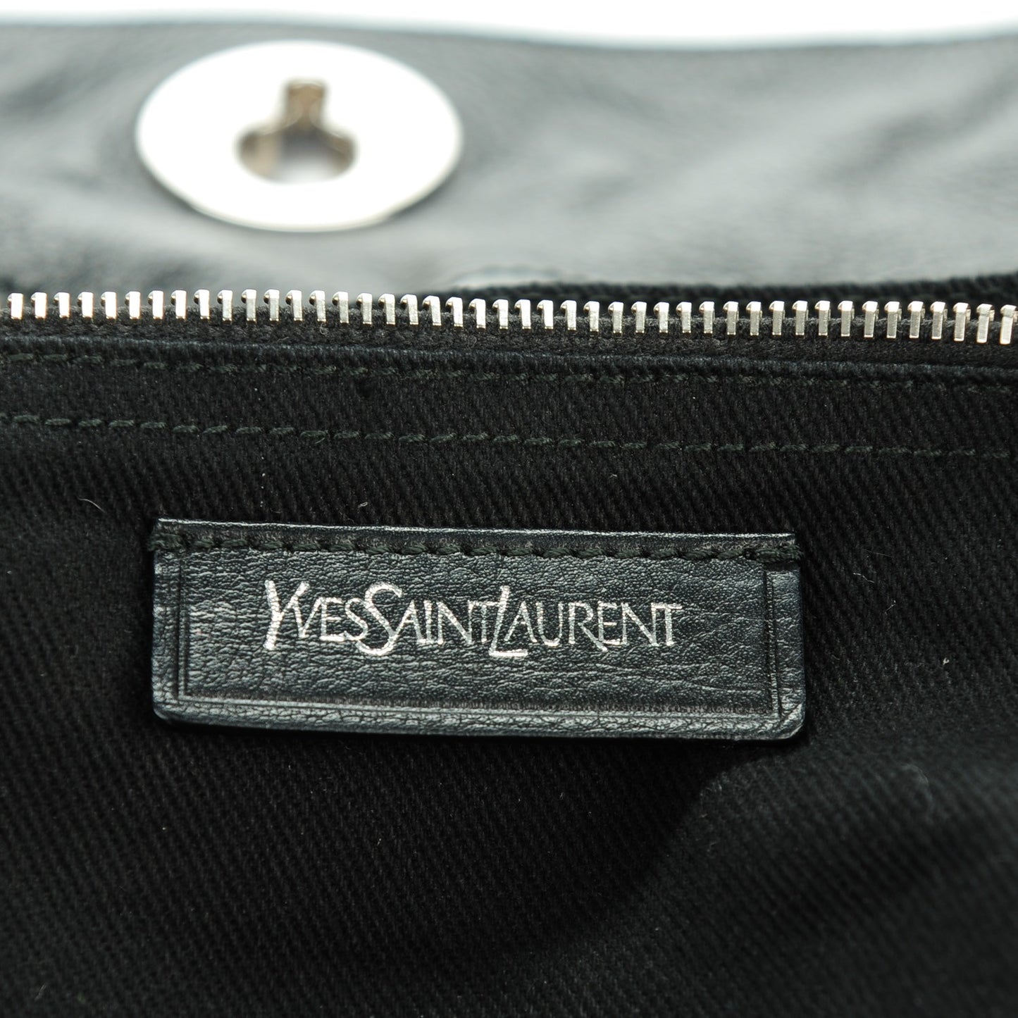 Calfskin Canvas Large Muse Two Black