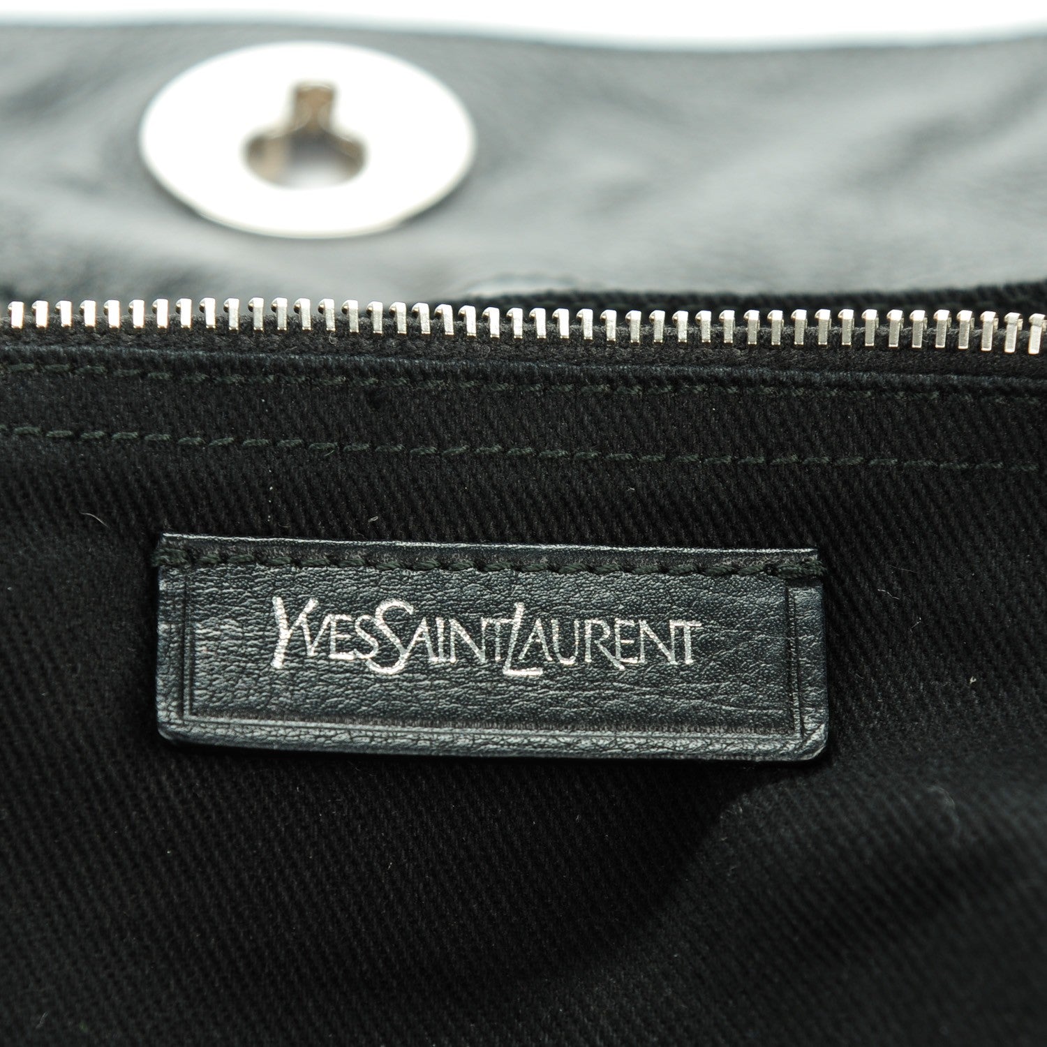 Saint Laurent Calfskin Canvas Large Muse Two Black 6 of 7