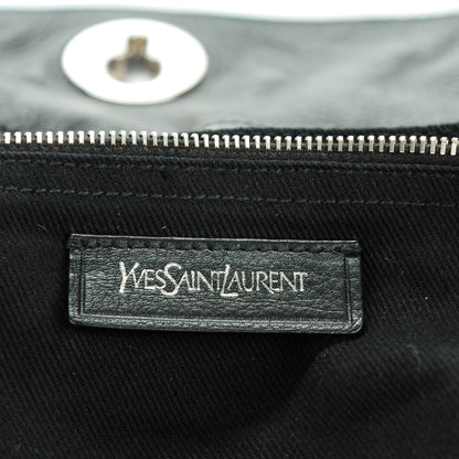 Saint Laurent Calfskin Canvas Large Muse Two Black 6 of 7