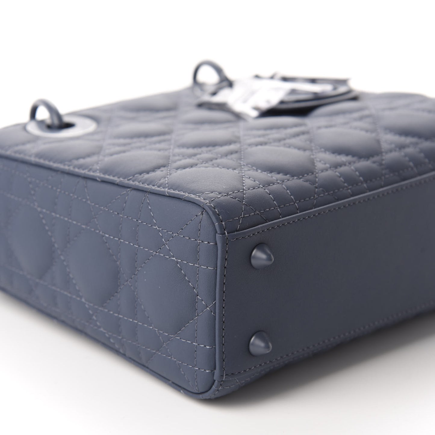 Ultra Matte Calfskin Cannage Small My ABCDior Lady Dior Dark Denim Blue