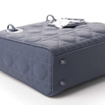 Christian Dior Ultra Matte Calfskin Cannage Small My ABCDior Lady Dior Dark Denim Blue 6 of 11