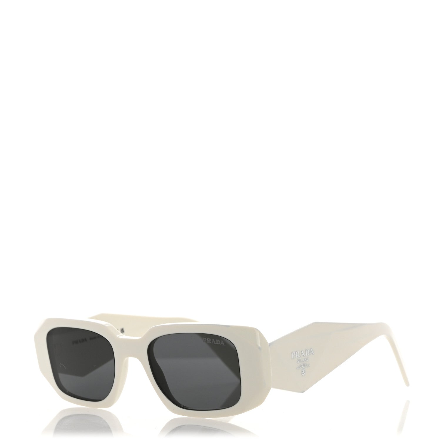 Prada Acetate Symbole Sunglasses SPR 17W White 1 of 8