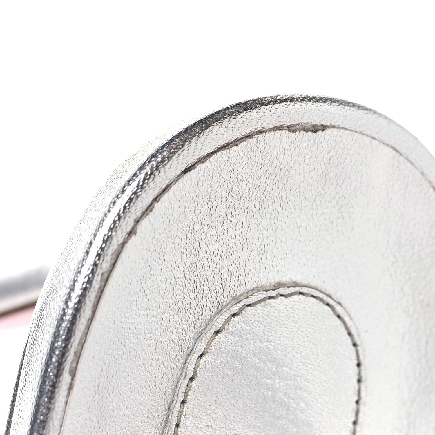 Christian Louboutin Kid Laminato Mariza 85 Sandals 36 Silver 9 of 9