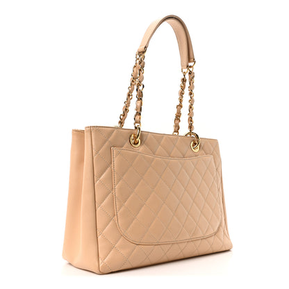 Chanel Caviar Quilted Grand Shopping Tote GST Beige 3 of 10