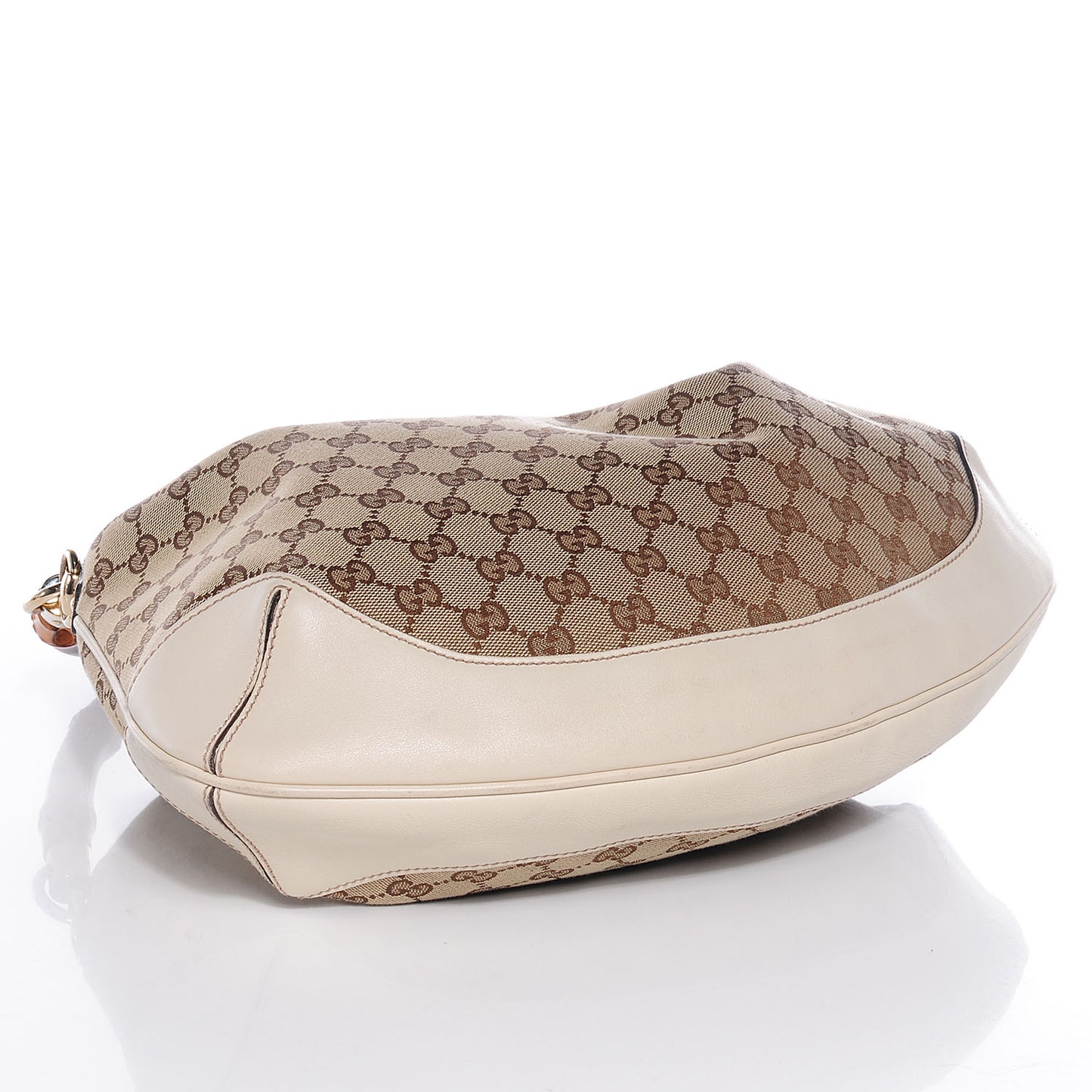 Monogram Medium Peggy Bamboo Top Handle Bag Off White