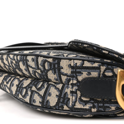 Christian Dior Oblique Saddle Bag With Strap Blue 10 of 10
