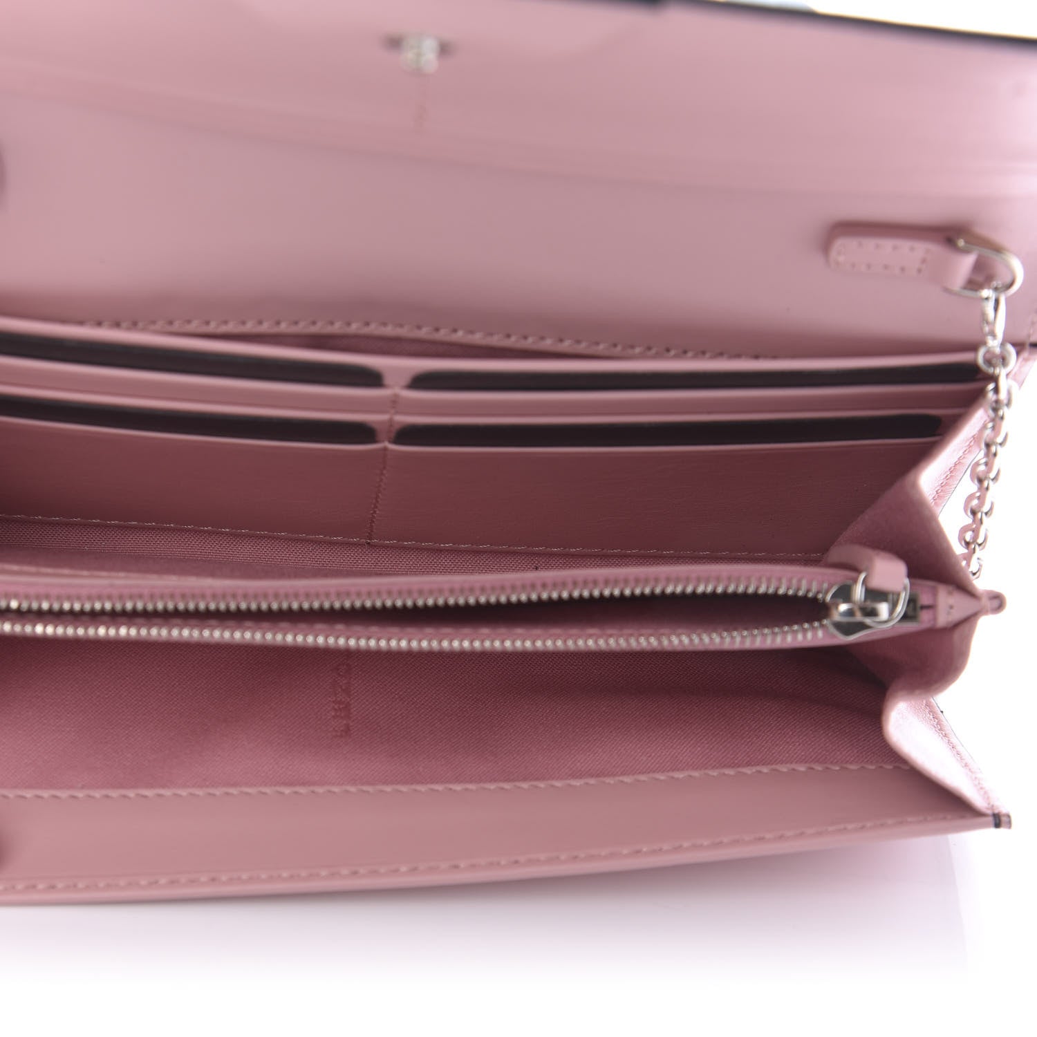 Fendi Vitello Elite Century Hypnoteyes Studded Continental Wallet On Chain Bubblegum Multicolor 5 of 9