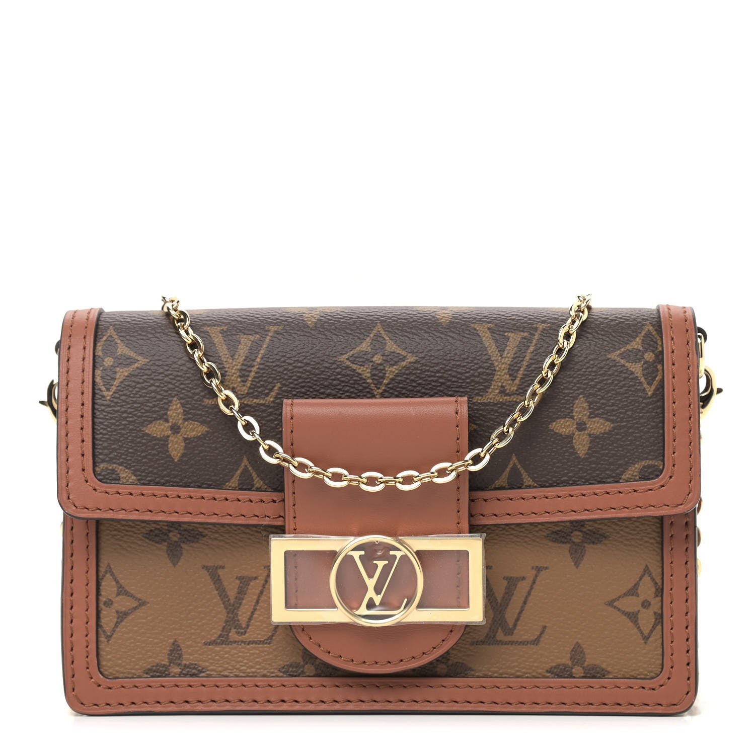 Louis Vuitton Reverse Monogram Dauphine Chain Wallet 1 of 9