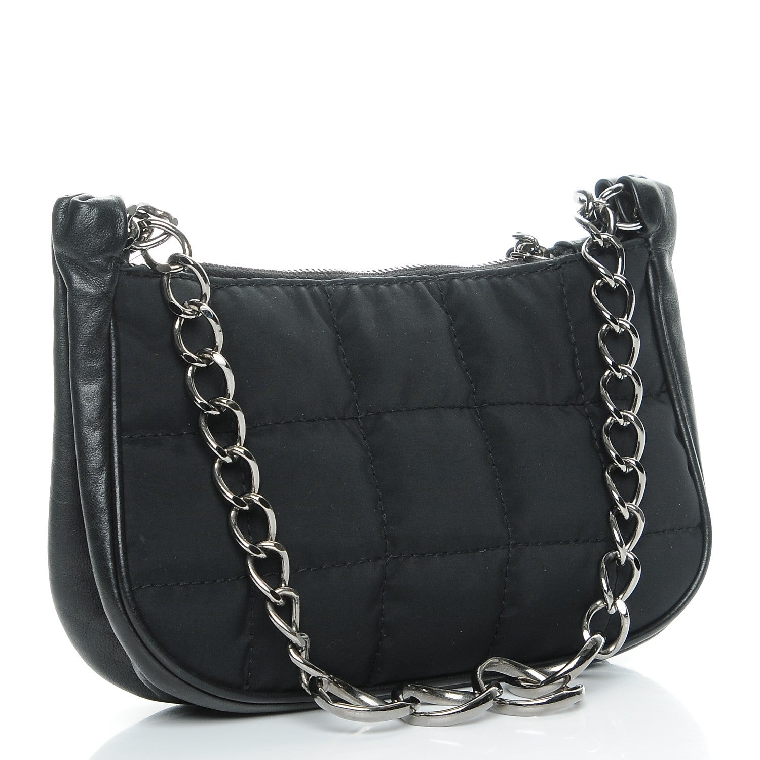 Chanel Nylon Quilted Pochette Black 3 of 8