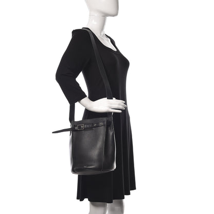 Celine Smooth Calfskin Long Strap Big Bucket Bag Black 2 of 11